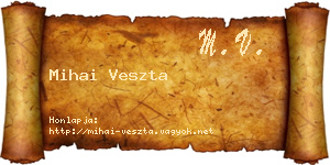 Mihai Veszta névjegykártya